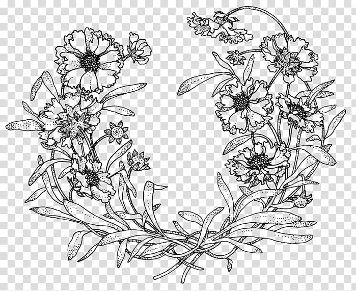 Drawing Treasury of Flower Designs for Artists, Embroiderers and Craftsmen, flower transparent background PNG clipart