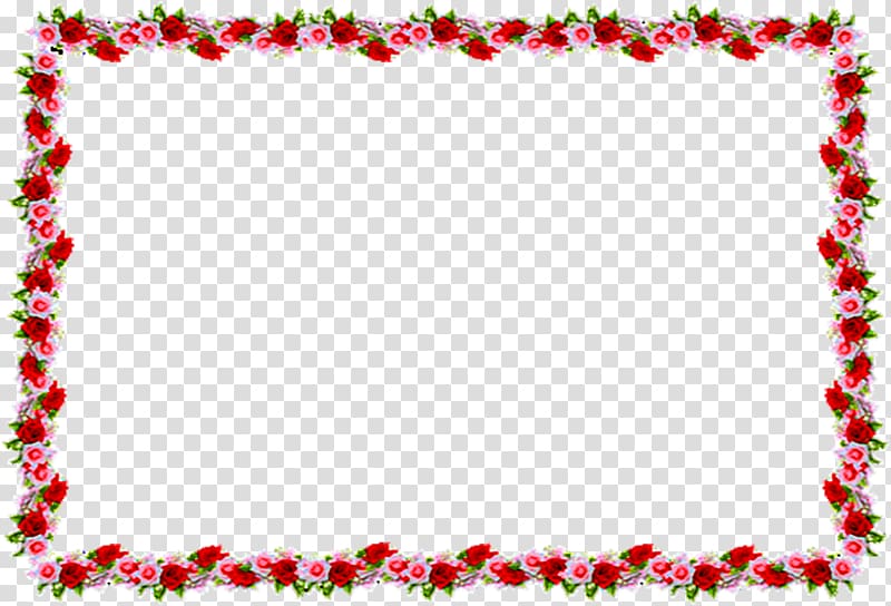 red floral frame, Borders and Frames Rose , beautiful design transparent background PNG clipart