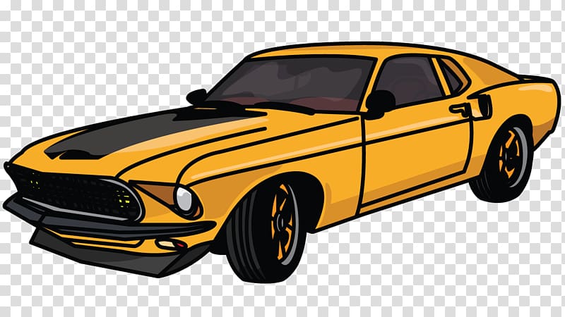 Car Shelby Mustang Boss 302 Mustang Boss 429 Ford Mustang Mach 1, cartoon car transparent background PNG clipart