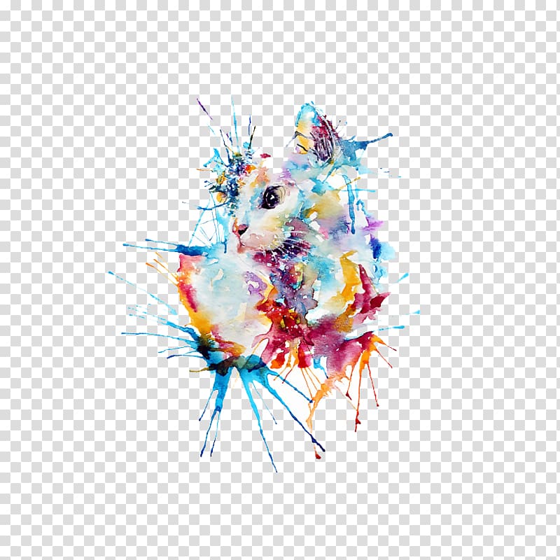 Cat Watercolor painting Drawing Illustration, Painted Cats transparent background PNG clipart