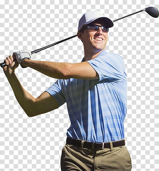 man smiling whilst holding golf club, Golf course Hazard, Golfer Background transparent background PNG clipart