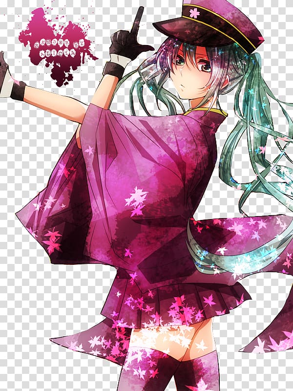 Senbonzakura Hatsune Miku Vocaloid Fan art, hatsune miku transparent background PNG clipart