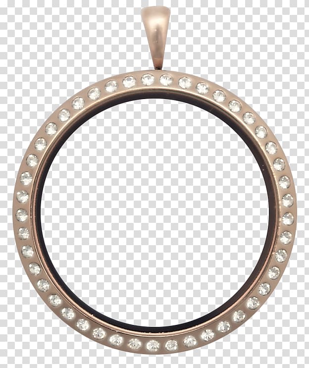 Locket Gold Crystal Silver Charm bracelet, round gold transparent background PNG clipart