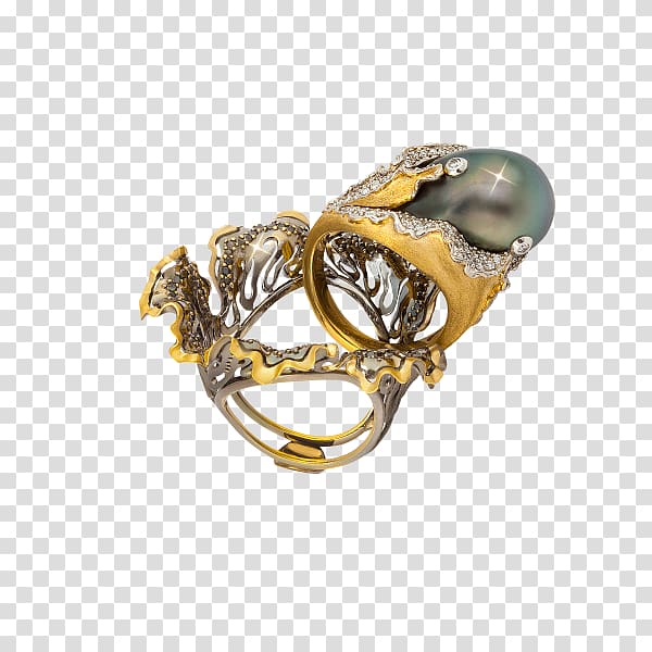 Ring Pearl Gemstone Jewellery Gold, luxuriant transparent background PNG clipart
