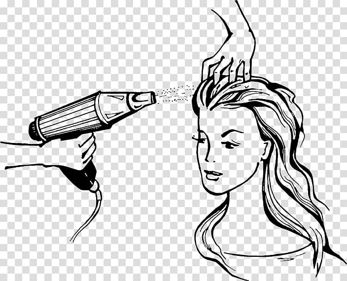 Hair Dryers Hairstyle French braid Finger, hair transparent background PNG clipart