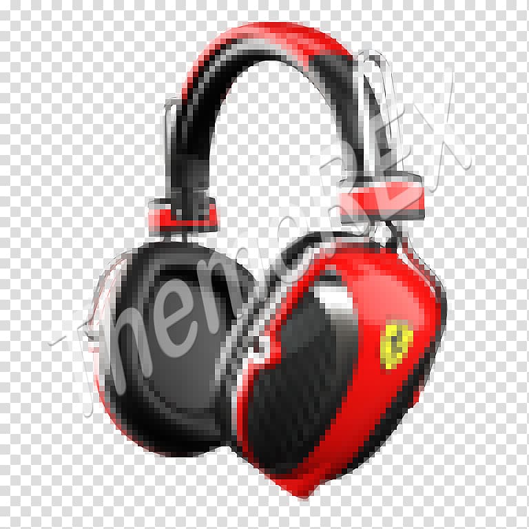 Ferarri Ferrari AAV-2LFH005R SCUDERIA P200 On-Ear Headphones, Red (Discontinued by Manufacturer) Portable Network Graphics 2009 Ferrari F430 Scuderia, headphones transparent background PNG clipart