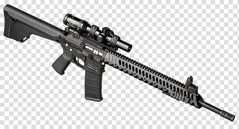 AR-15 style rifle M4 carbine Firearm Weapon Receiver, ar 15 transparent background PNG clipart