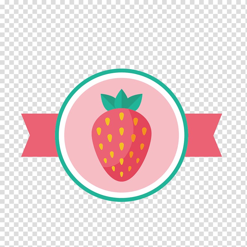 .xchng Illustration, Cute pink strawberry label transparent background PNG clipart