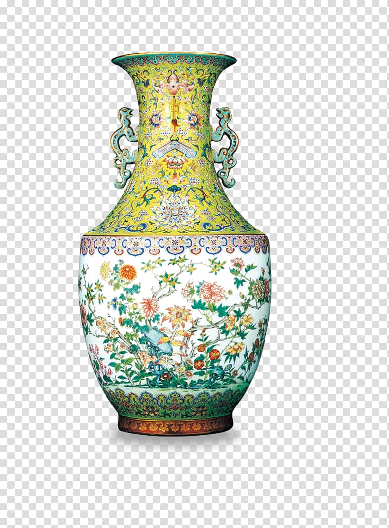 Jingdezhen Chinoiserie Porcelain Poster, vase transparent background PNG clipart
