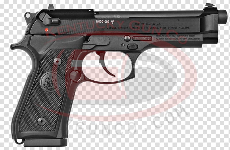 Beretta M9 Beretta 92 .22 Long Rifle Firearm, Handgun transparent background PNG clipart