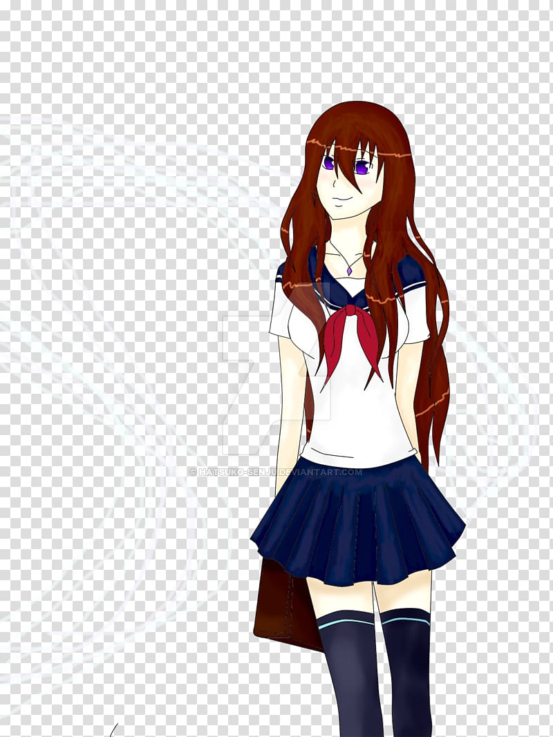 Black hair School uniform 15 February Brown hair Anime, Atsuko Okatsuka transparent background PNG clipart