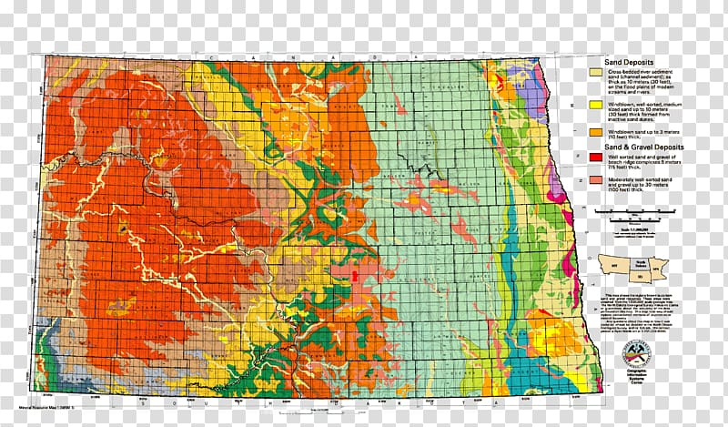 North Dakota South Dakota Topographic map Topography, map transparent background PNG clipart