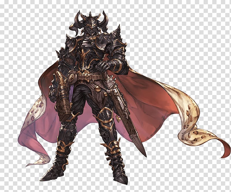 Granblue Fantasy Black knight Character, Knight transparent background PNG clipart