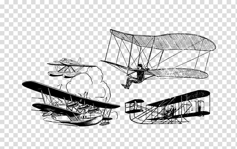 Airplane Antique aircraft Aviation, character parachute transparent background PNG clipart