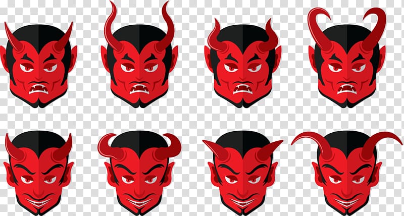 Devil Icon, Horrible demon transparent background PNG clipart