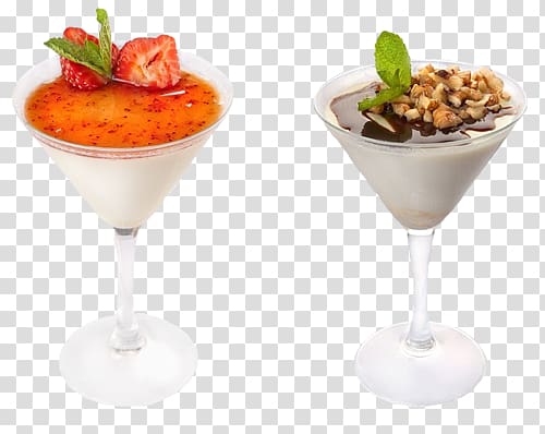 Cocktail garnish Panna cotta Strawberry , others transparent background PNG clipart
