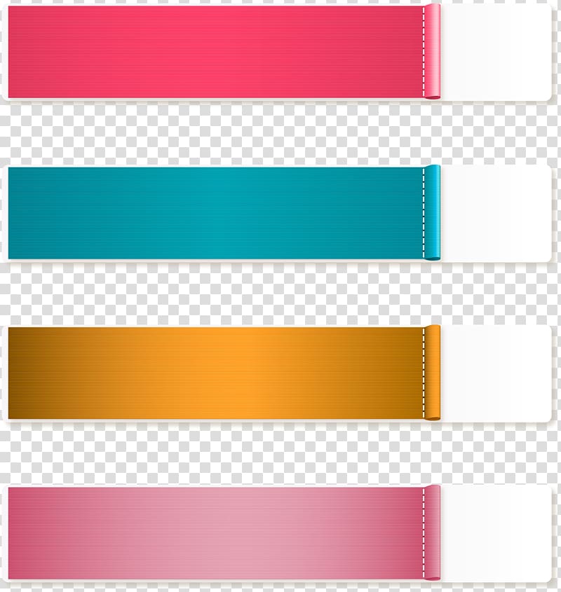 Euclidean Adobe Illustrator , hand colored banners transparent background PNG clipart