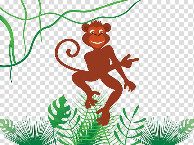 Monkey Canh Thxe2n Zi wei dou shu Bxednh Thxe2n Coq de feu, lively monkey transparent background PNG clipart
