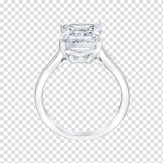 Wedding ring Silver Platinum Product design, 14K White Gold 1 2 Carat Diamond Ring transparent background PNG clipart