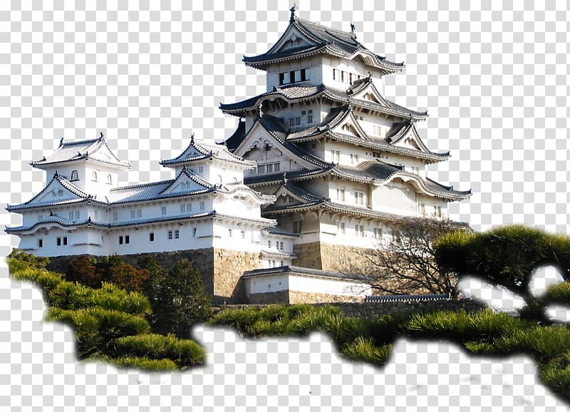 Himeji Castle Edo Castle Japanese castle Buddhist Monuments in the Hōryū-ji Area, Castle transparent background PNG clipart