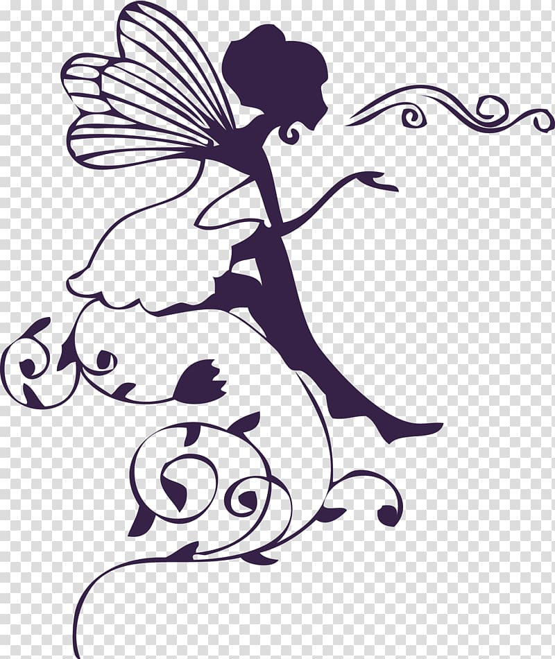 fairy blowing air illustration, Wall decal Sticker Polyvinyl chloride, Elf fairy cartoon fashion beauty transparent background PNG clipart
