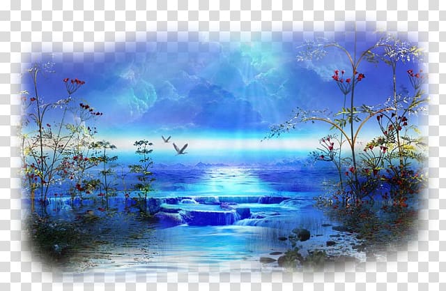 Watercolor painting Giphy Landscape painting, painting transparent background PNG clipart