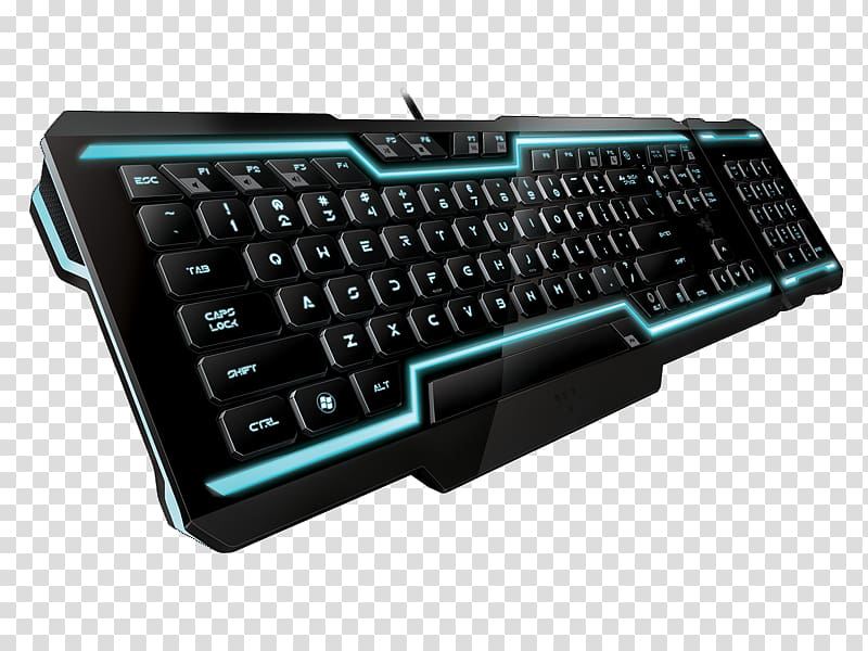 Computer keyboard Computer mouse Razer Inc. Gaming keypad, Razer Tron Keyboard transparent background PNG clipart