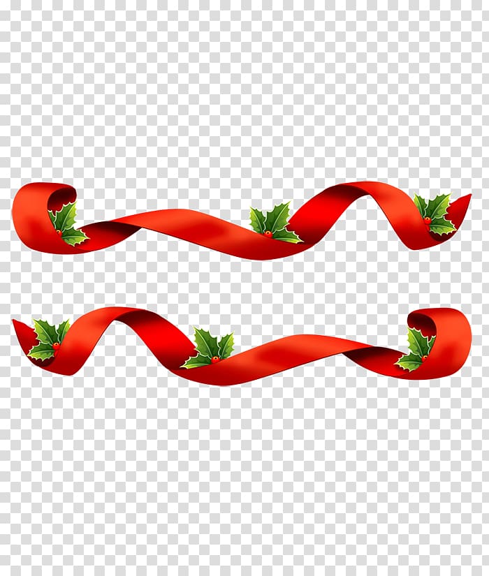 Tabasco pepper Ribbon Decoratie Cockade Common holly, ribbon transparent background PNG clipart