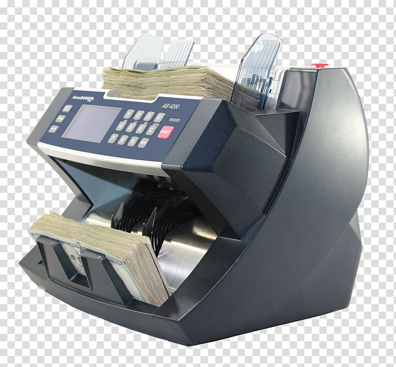 Banknote counter Currency-counting machine Money, bank transparent background PNG clipart