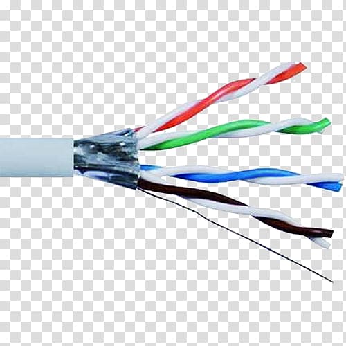 Network Cables Wire gauge Copper conductor Electrical cable, cat6a shielded cable transparent background PNG clipart