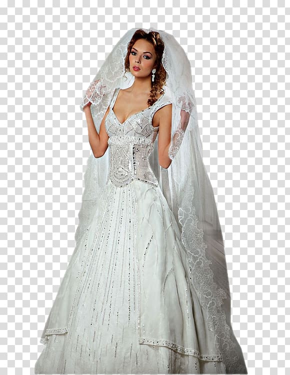 Bride Wedding dress Veil Marriage, weddings married transparent background PNG clipart