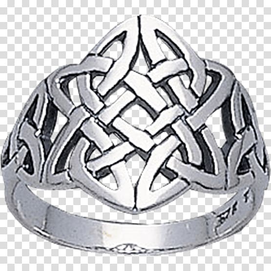 Silver Endless knot Ring Symbol, silver transparent background PNG clipart