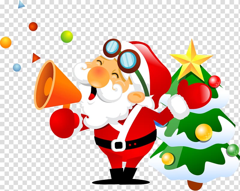 Santa Claus Christmas Reindeer , Cartoon Christmas elements transparent background PNG clipart