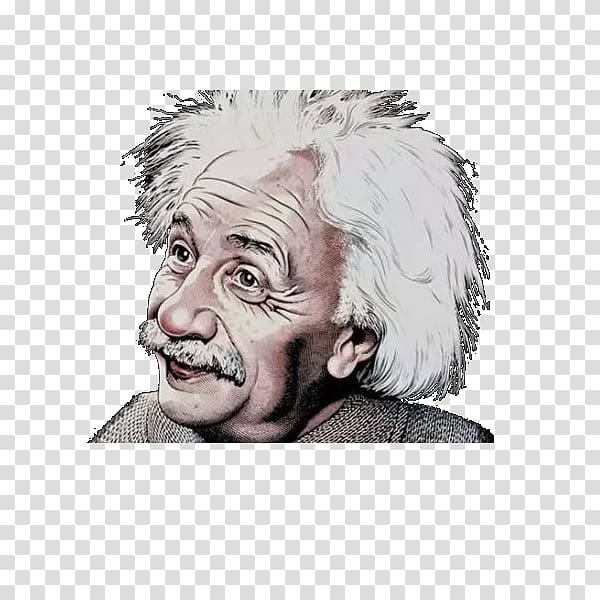 Albert Einstein T-shirt Smile, Smile Einstein\'s head transparent background PNG clipart