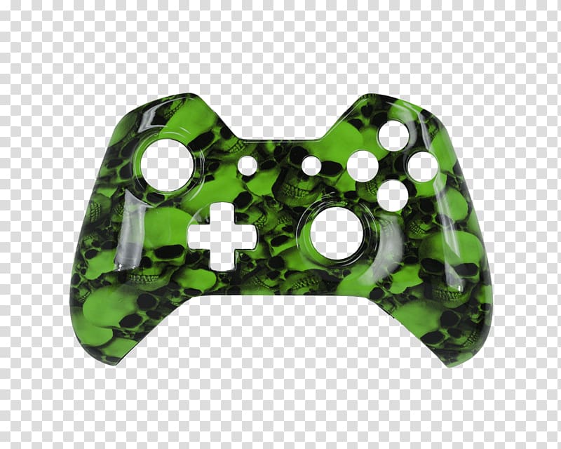 Xbox One controller Microsoft Xbox One S Xbox 360 Game Controllers, green skull transparent background PNG clipart