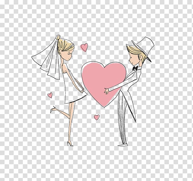couple holding heart illustration, Perfect Wedding Guide Bridegroom White wedding, Bride and groom transparent background PNG clipart