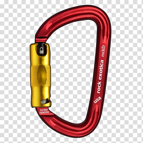 Carabiner Zip-line Climbing Lock Belaying, rope course track transparent background PNG clipart