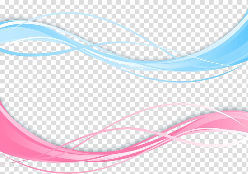 teal and pink illustration, Blue and red curves transparent background PNG clipart