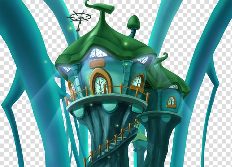 Computer graphics Illustration, Mysterious blue house illustration free creative transparent background PNG clipart