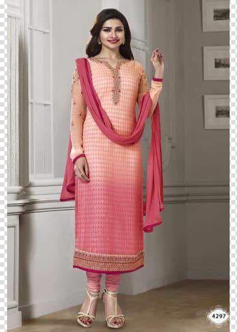 Shalwar kameez Georgette Sari Clothing Suit, suit transparent background PNG clipart
