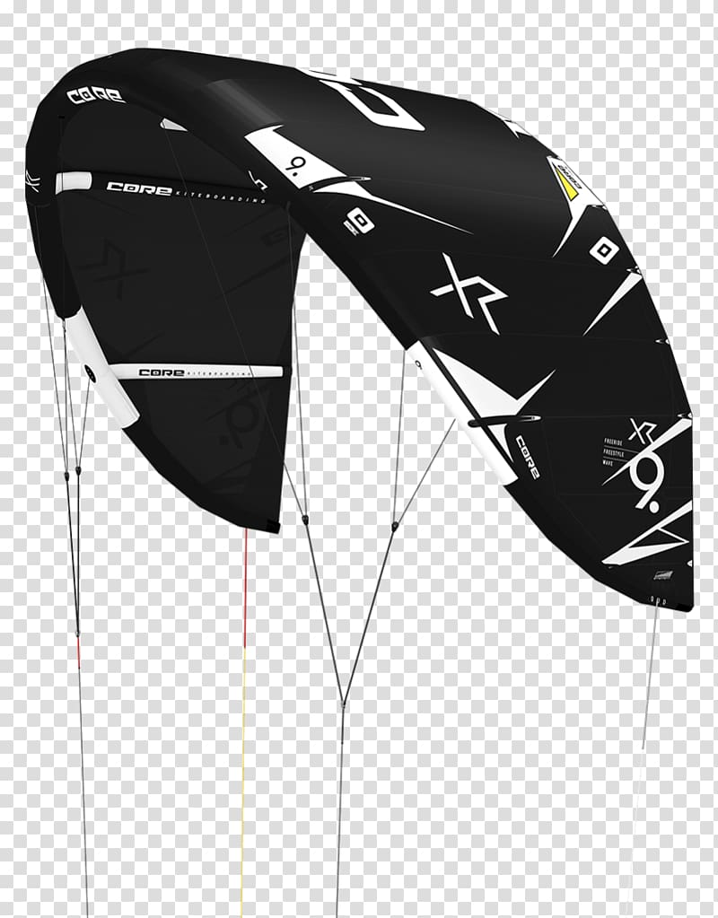 Kite Life Kitesurfing Kites 2017 Core XR4 Kitesurf Kite (Black) Size 10 MTR Twin-tip, kitesurfing art transparent background PNG clipart