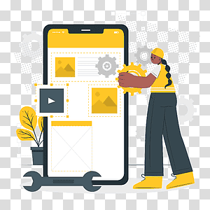 illustration, Software engineer, construction, engineer, design, development, software, people transparent background PNG clipart thumbnail