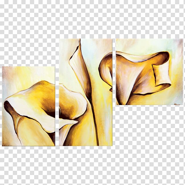 Modern art White Painting (Three Panel) Canvas, Watercolor Oil transparent background PNG clipart