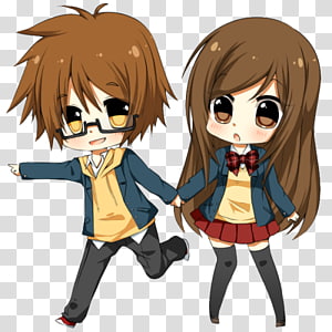 Watchers Male And Female Anime Character Transparent Background Png Clipart Hiclipart