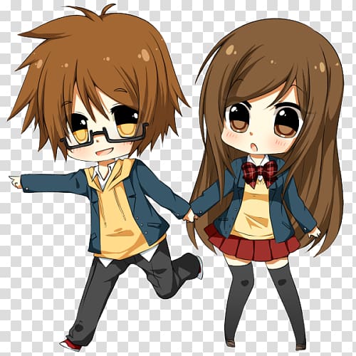 anime chibi couples drawing