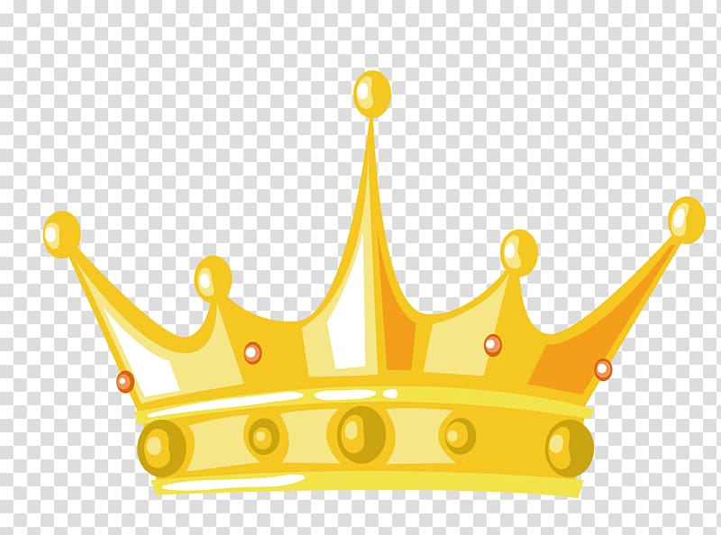 yellow crown illustration, Crown T-shirt, Cartoon exquisite crown transparent background PNG clipart