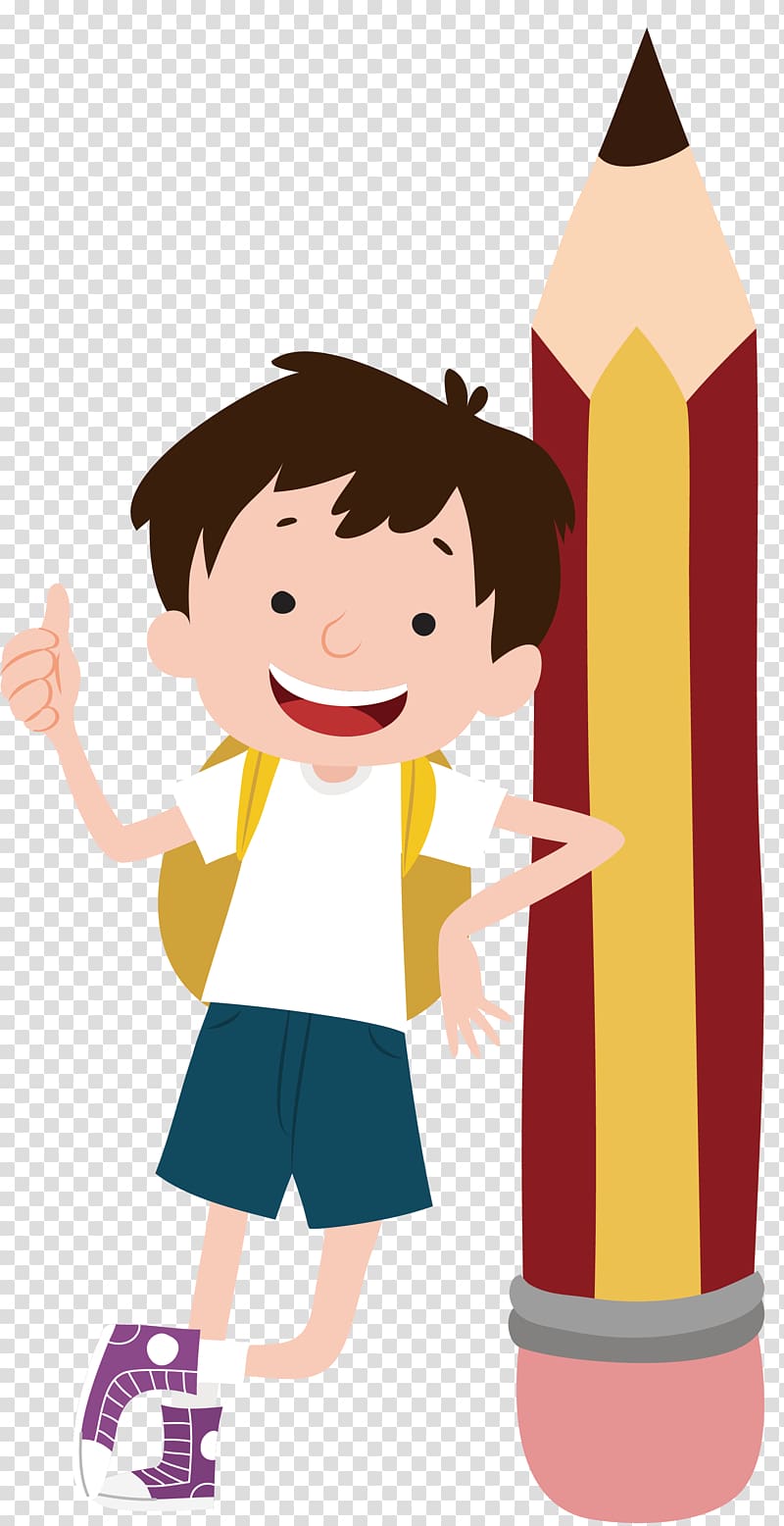 boy and pencil , Student Class School, The boy with a pencil transparent background PNG clipart