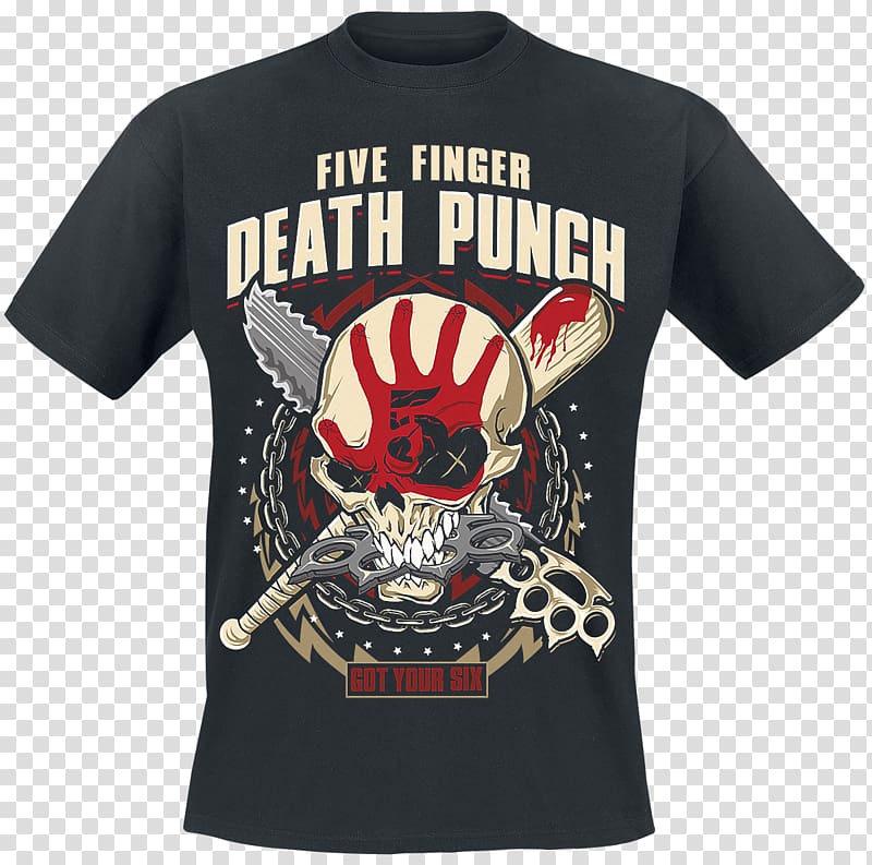 T-shirt Hoodie Five Finger Death Punch Clothing Got Your Six, T-shirt transparent background PNG clipart