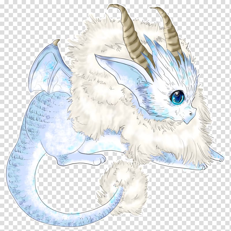 White dragon Infant Drawing Legendary creature, fur coat transparent background PNG clipart