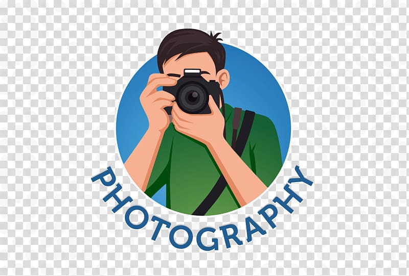person holding camera illustration, Logo grapher, camera man transparent background PNG clipart